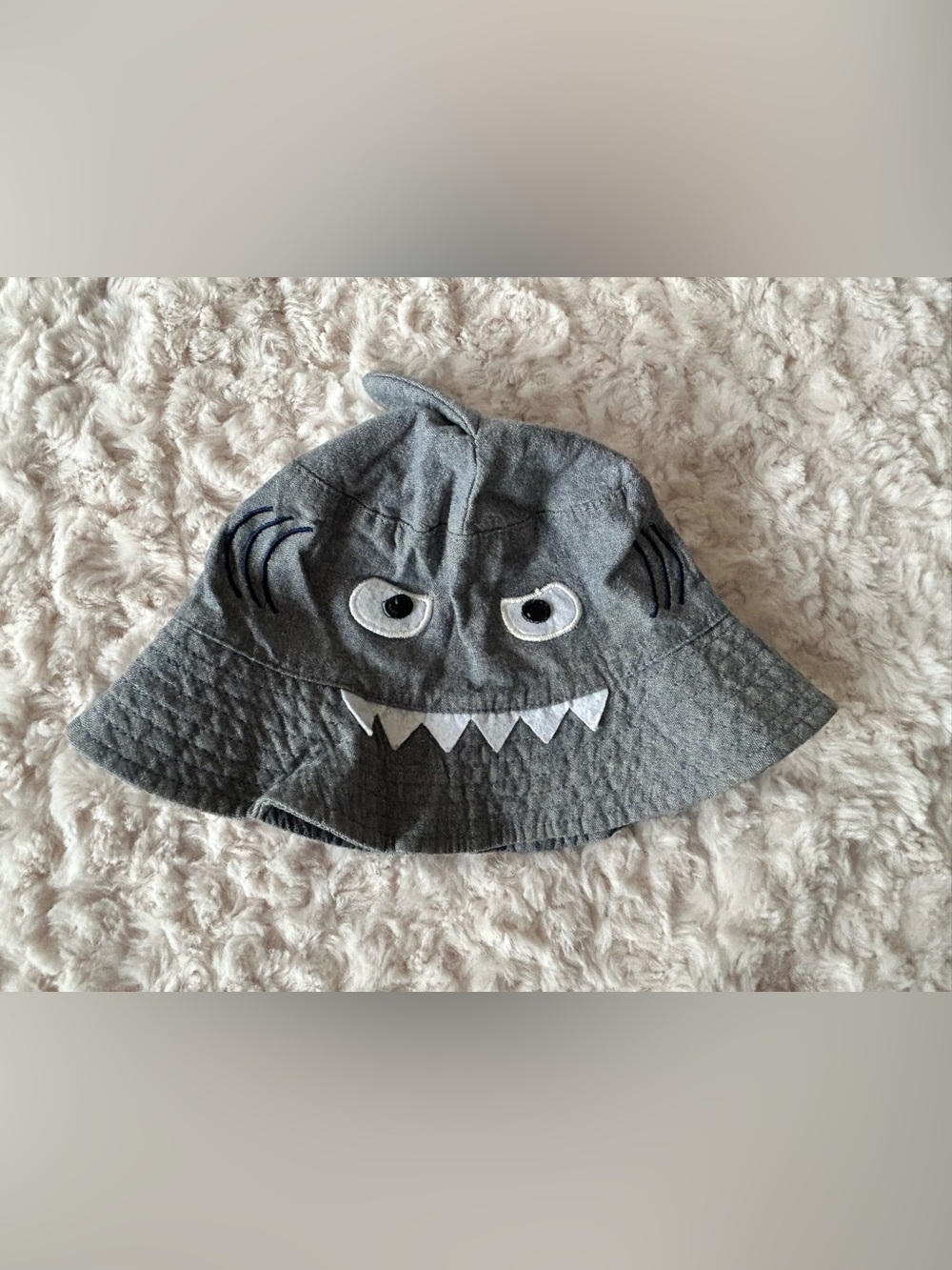 Free with purchase - Baby Gray Shark Bucket Hat - 12m to 18m